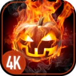 halloween wallpapers android application logo